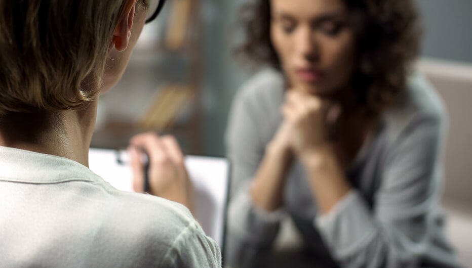 Woman interviewing another woman